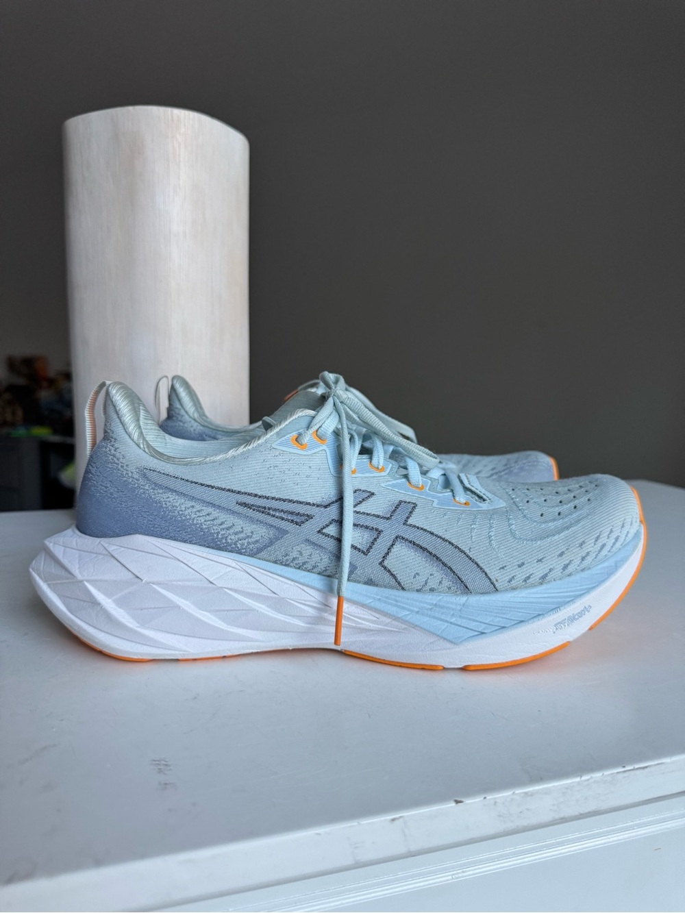 ASICS Novablast 3 Running Shoes Light Blue Orange – Men’s Size 10 - Picture 2 of 15